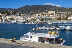 Sanremo, vue de jour d'†de l'Italie « le 14 novembre 2017 - de l'esprit de mer Photos stock Sanremo, vue de jour d'†de l'Italie « le 14 novembre 2017 - de l'esprit de mer Photos stock